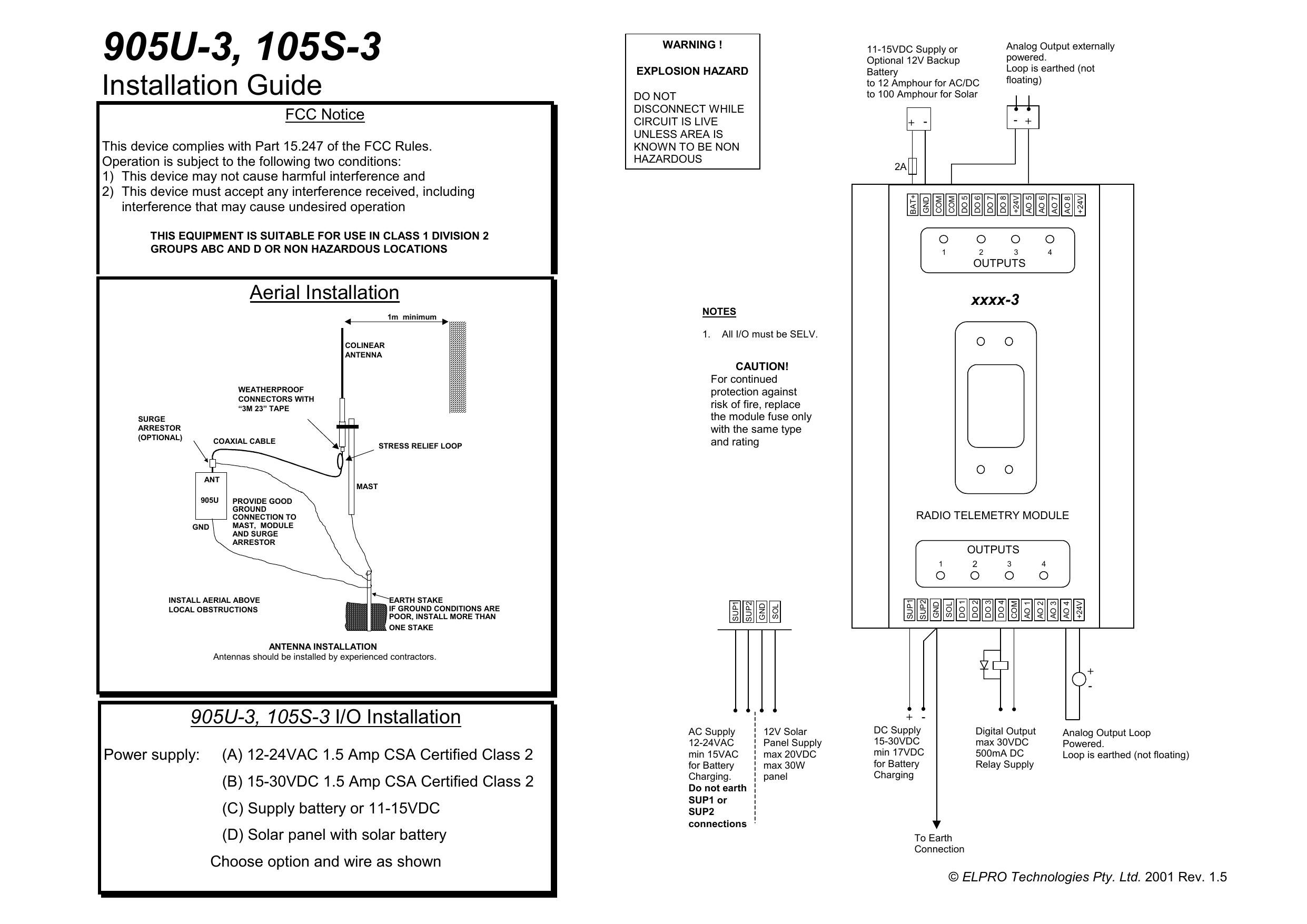 Elpro 905u 1 2 3 4 Installation Manual Manualzz