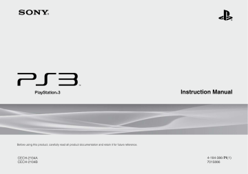 Sony Playstation 3 - CECH-2104 Owner Manual | Manualzz