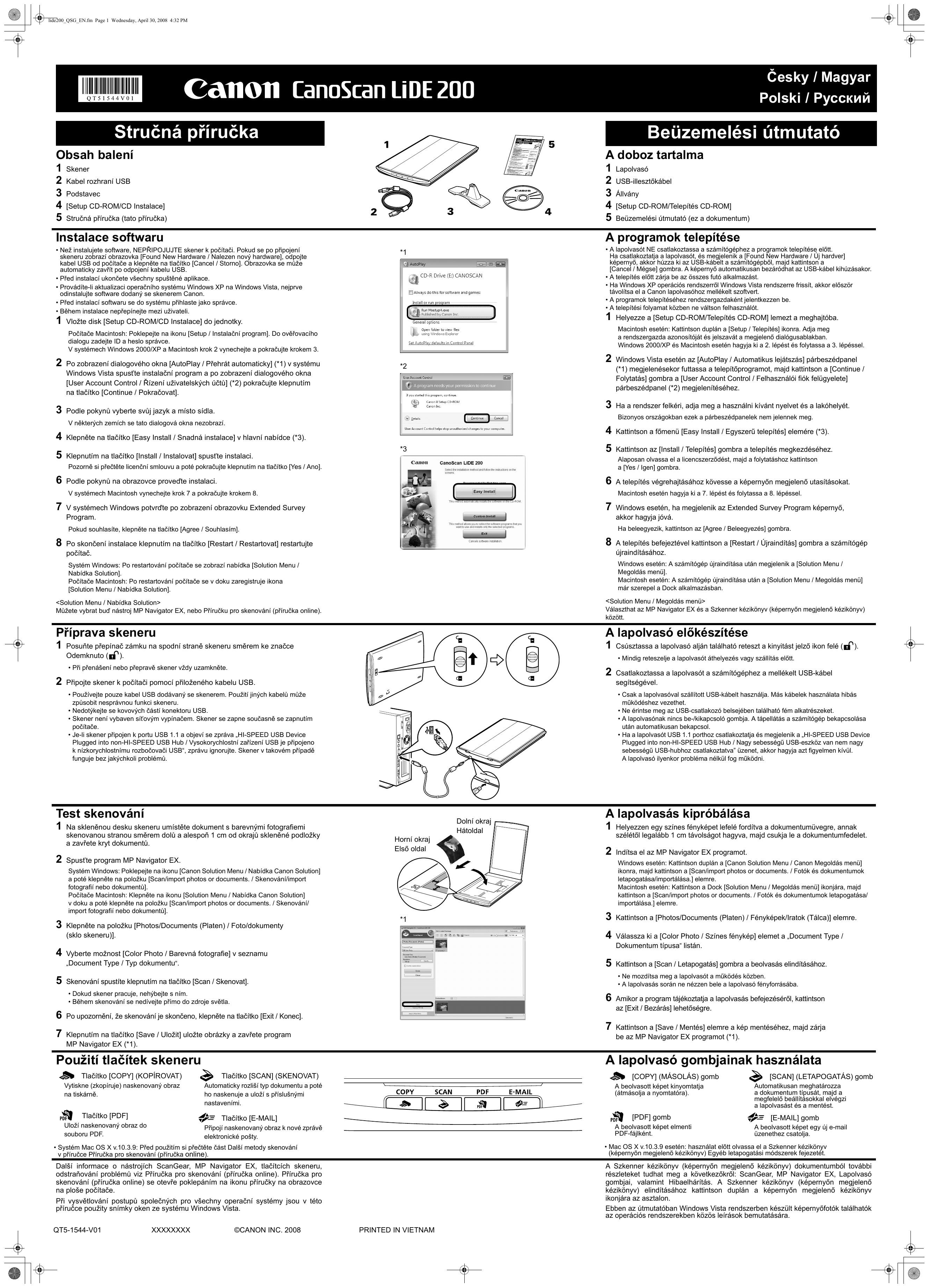 Canon CANOSCAN LIDE 200 User manual | Manualzz