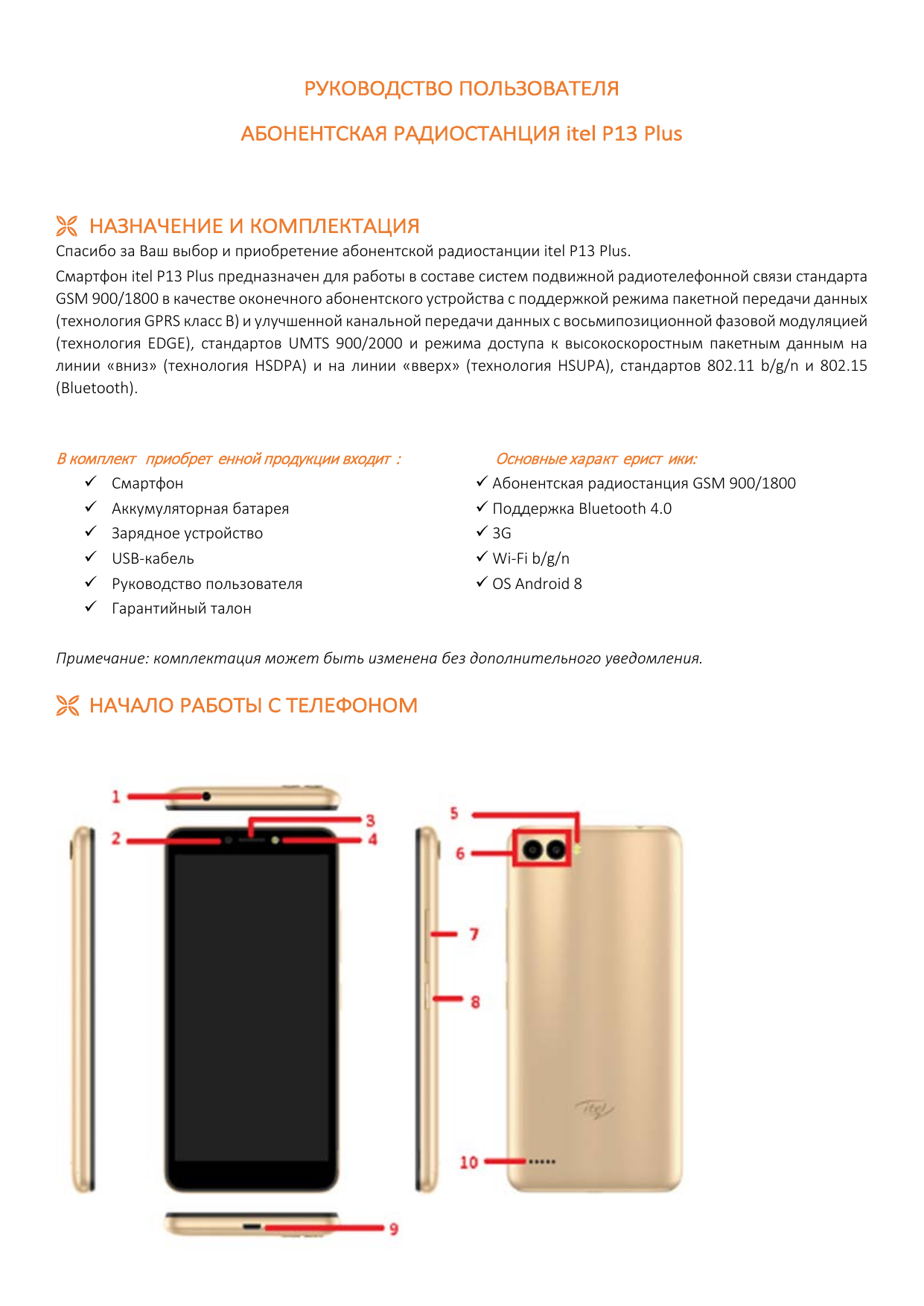 Itel P13 Plus Phantom Black Руководство пользователя | Manualzz