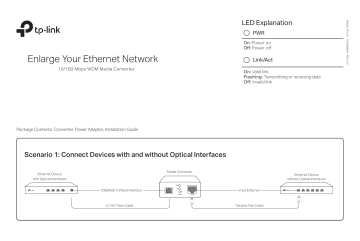 TP-Link TL-FC111A-20 10/100 Mbps WDM Media Converter Installation Guide | Manualzz