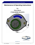 Dixon FT300 Series Socket Operating instructions