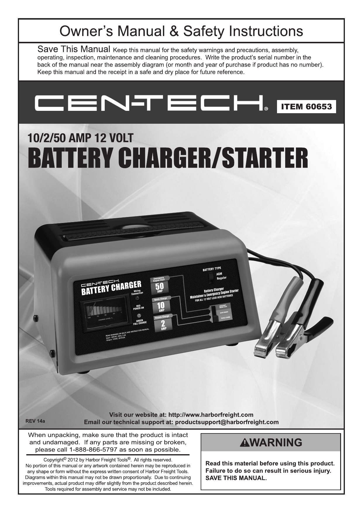 CEN-TECH 60653 Owner's manual | Manualzz