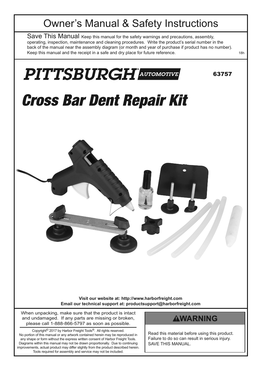 Crossbar Dent Repair Kit