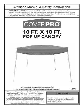 10 ft. x 10 ft. Slant Leg Pop-Up Canopy