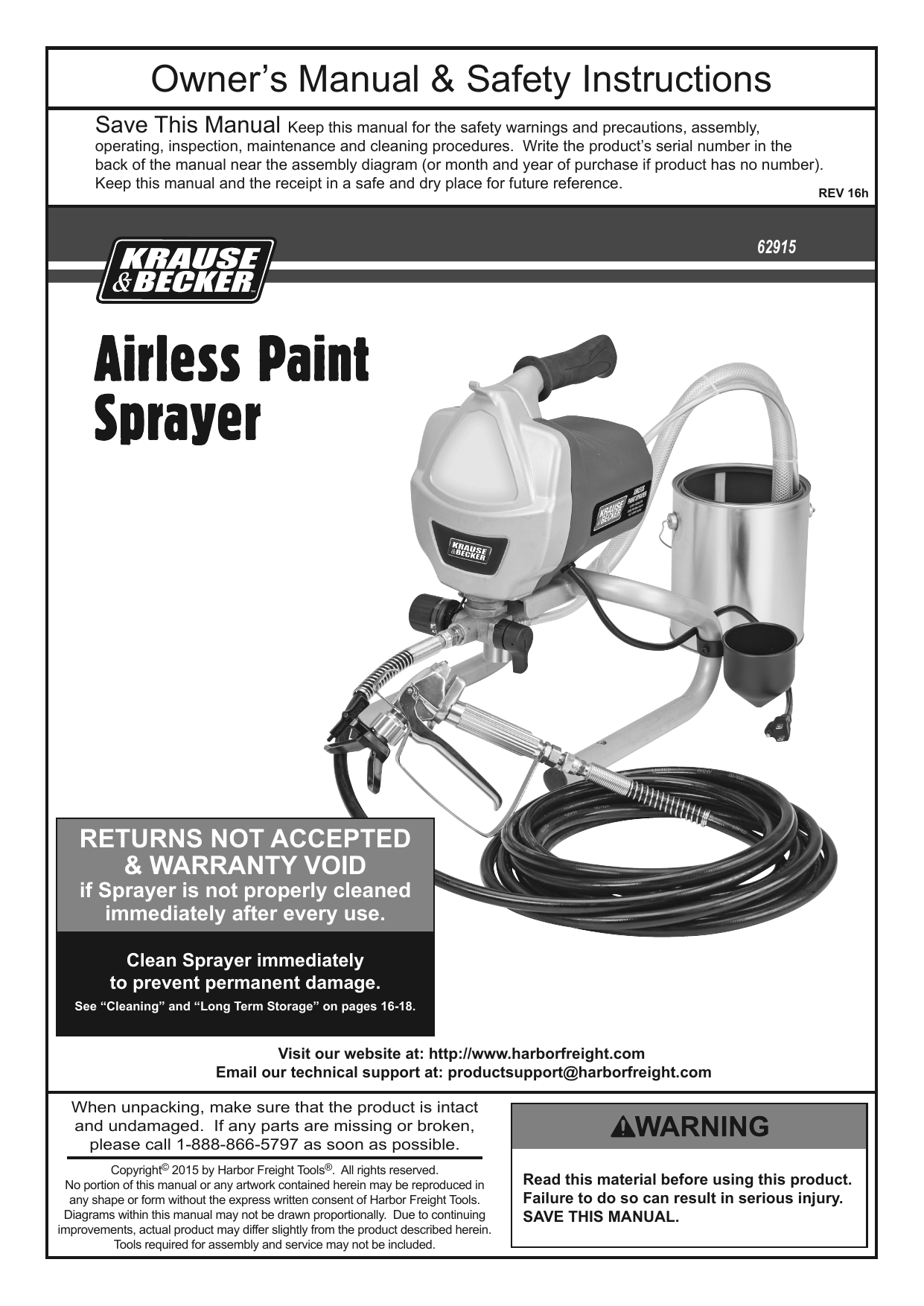 Krause & becker airless store paint sprayer