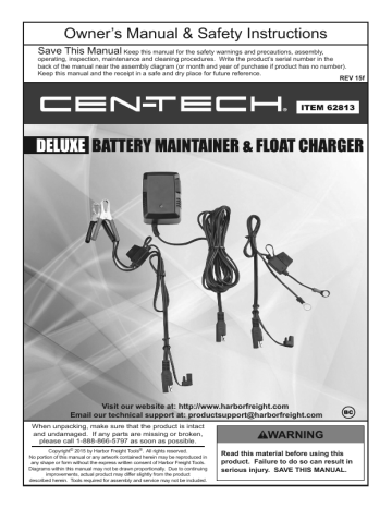 cen tech battery float charger review