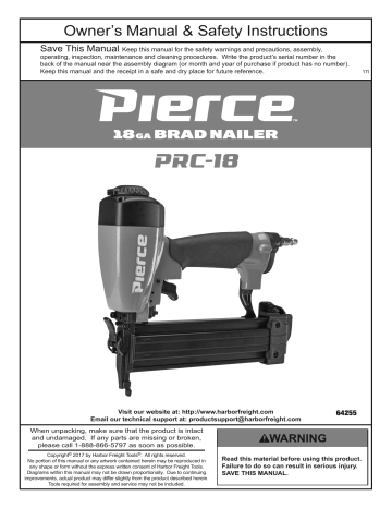 Pierce brad nailer Outlet