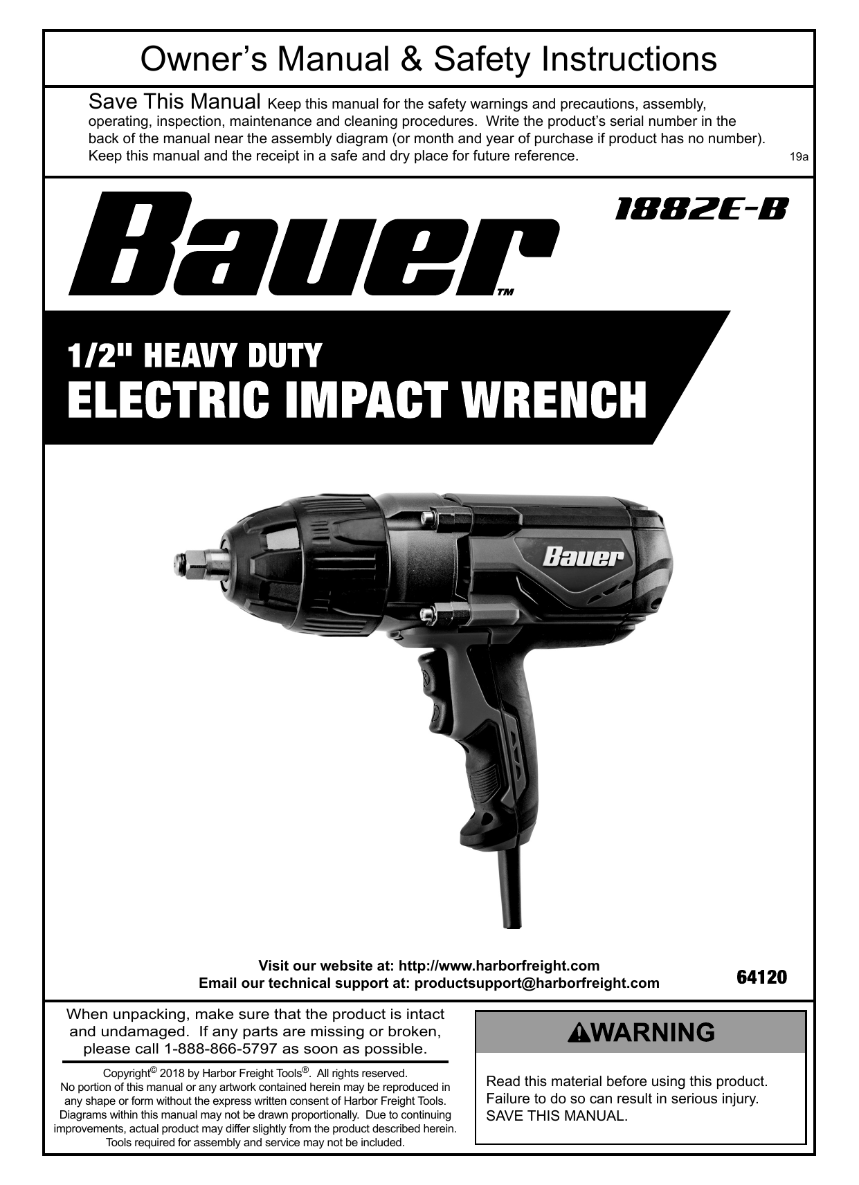 Bauer discount corded impact