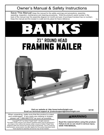 Banks 21 round on sale head framing nailer