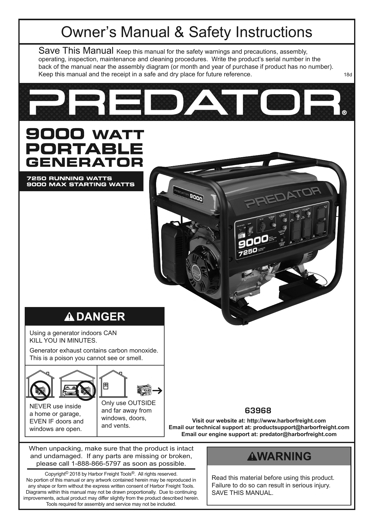 Predator Item 63968 63968 Owner S Manual Manualzz