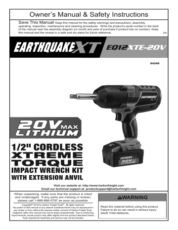 Earthquake discount xt cordless