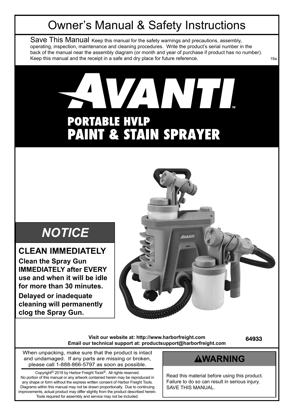 Avanti handheld hvlp paint deals & stain sprayer