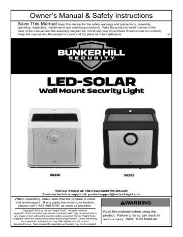Bunker Hill Security 56252 Wall Mount Security Light Black Owner S Manual Manualzz