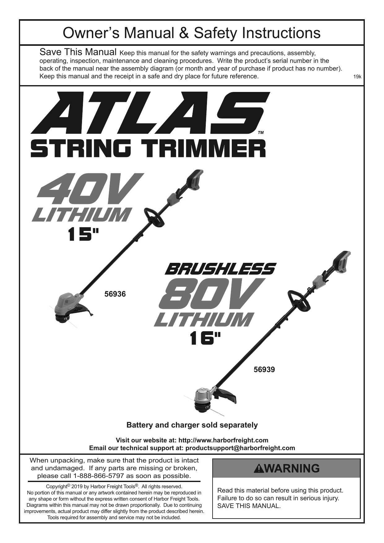 lynxx 40v lithium cordless string trimmer 63289
