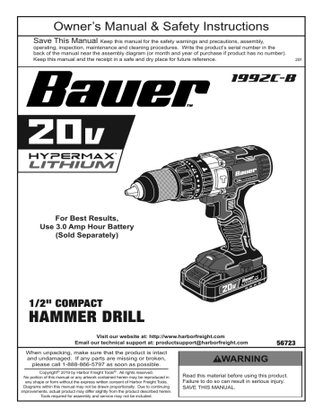 7.5 Amp 1/2 in. Variable-Speed Hammer Drill