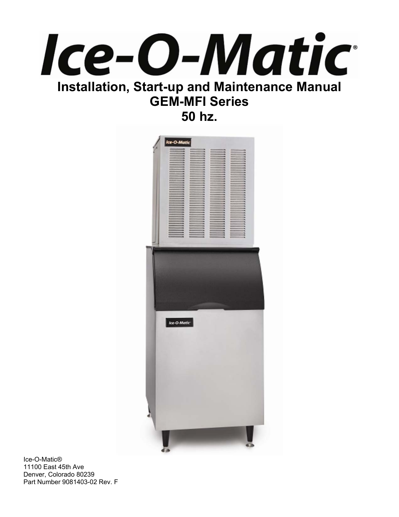 Ice O Matic Gem09560955 Mfi12561255 Mfi08000805 Gem0650gem0655 User Manual Manualzz 