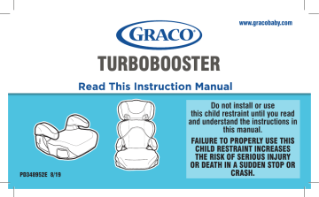 Graco backless turbobooster hotsell car seat manual