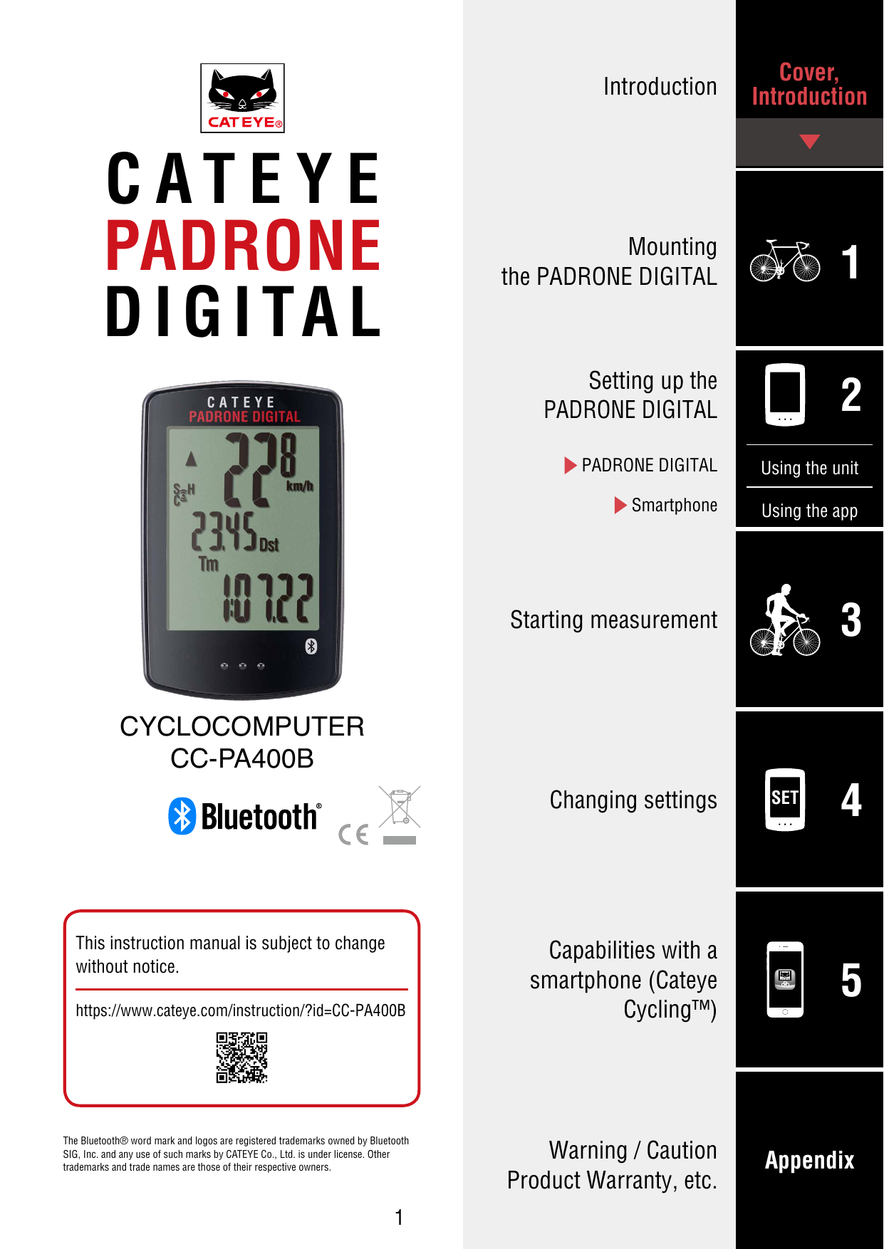 Cateye Padrone Digital [CC-PA400B] User manual | Manualzz