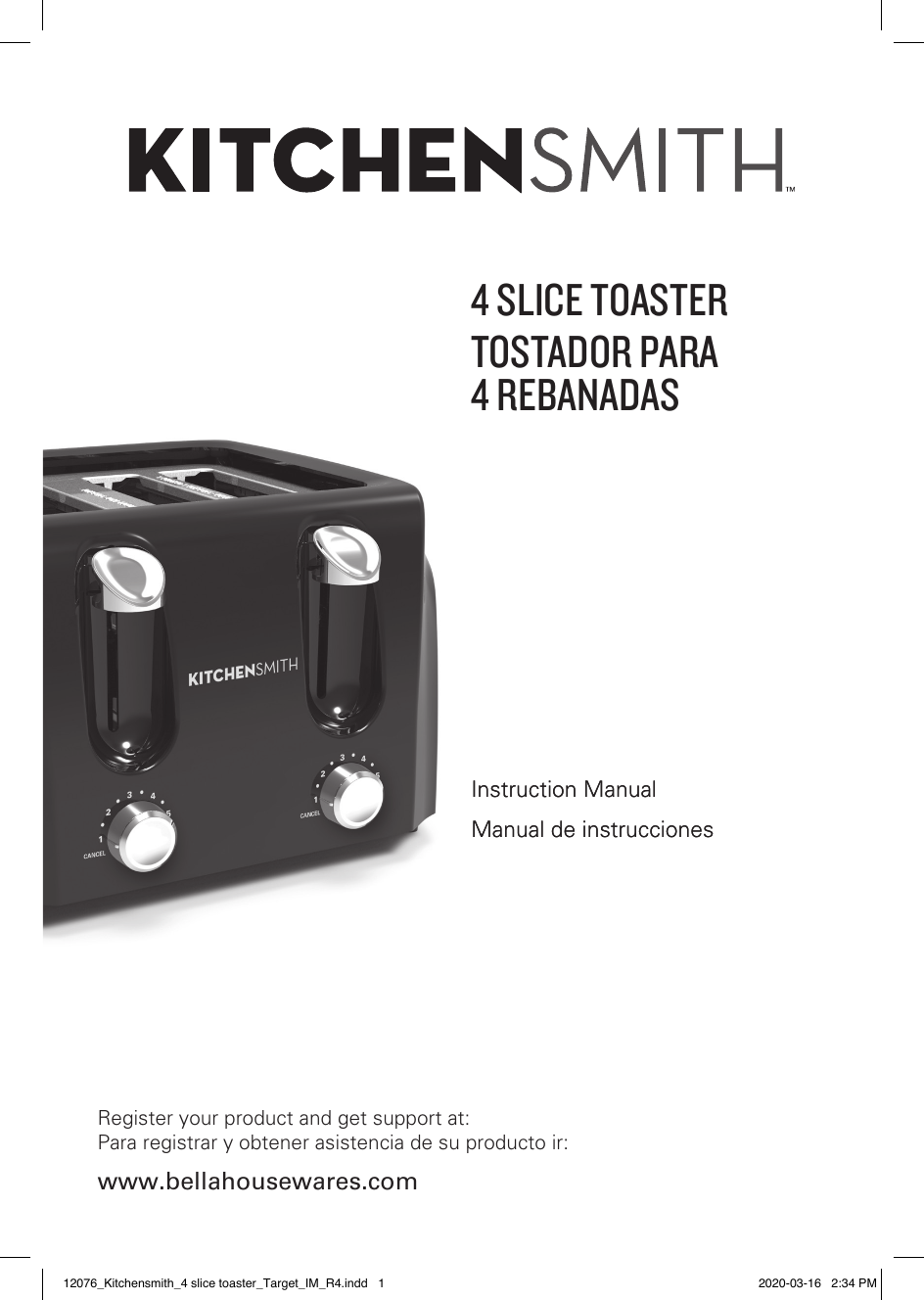 Bella KitchenSmith 4 Slice Toaster Owner Manual Manualzz