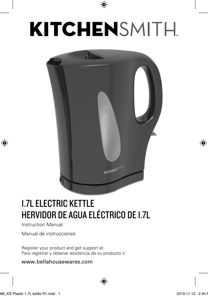 Kitchen smith by bella electric hot sale kettle instructions