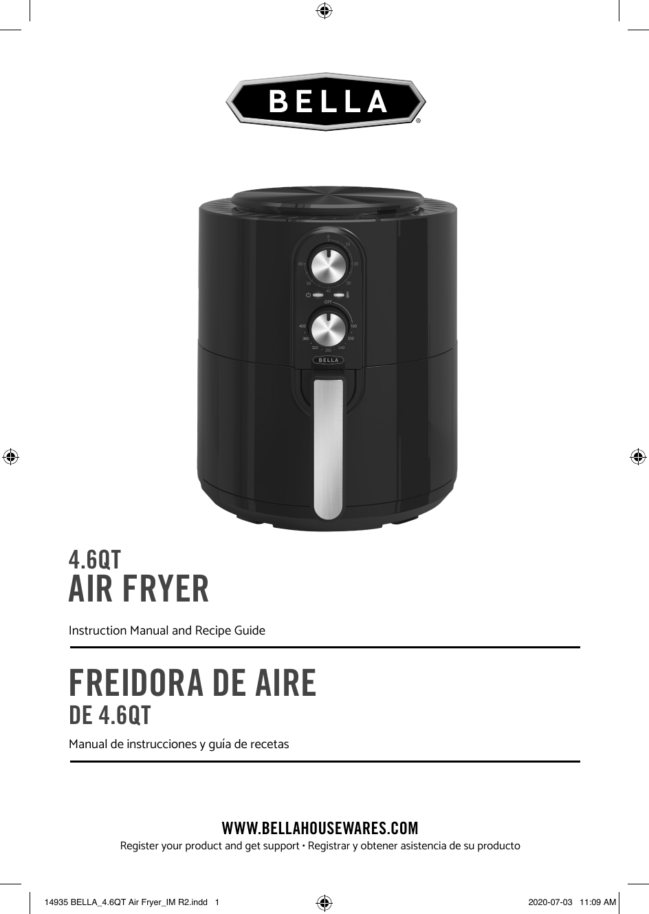 Bella 4.6 Qt Air Fryer Owner Manual Manualzz