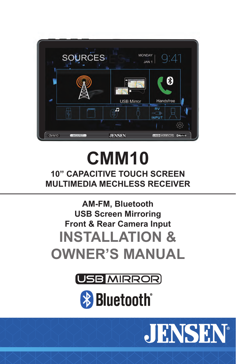 Jensen CMM10 Multimedia User Manual | Manualzz