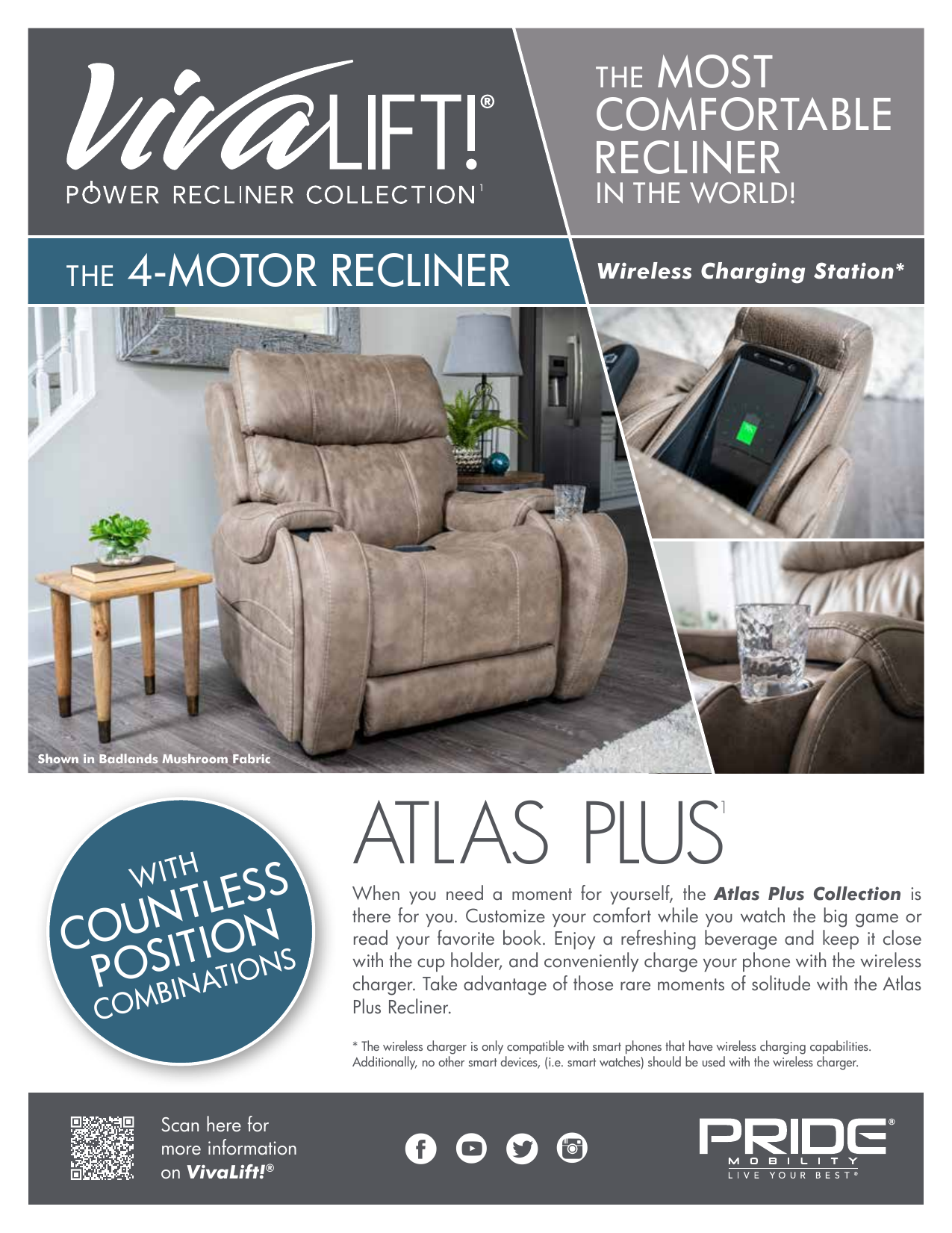 Pride Mobility VivaLift! Atlas Plus Power Recliner Owner's manual