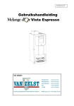 Veromatic International Melange d Or Vista Espresso de handleiding