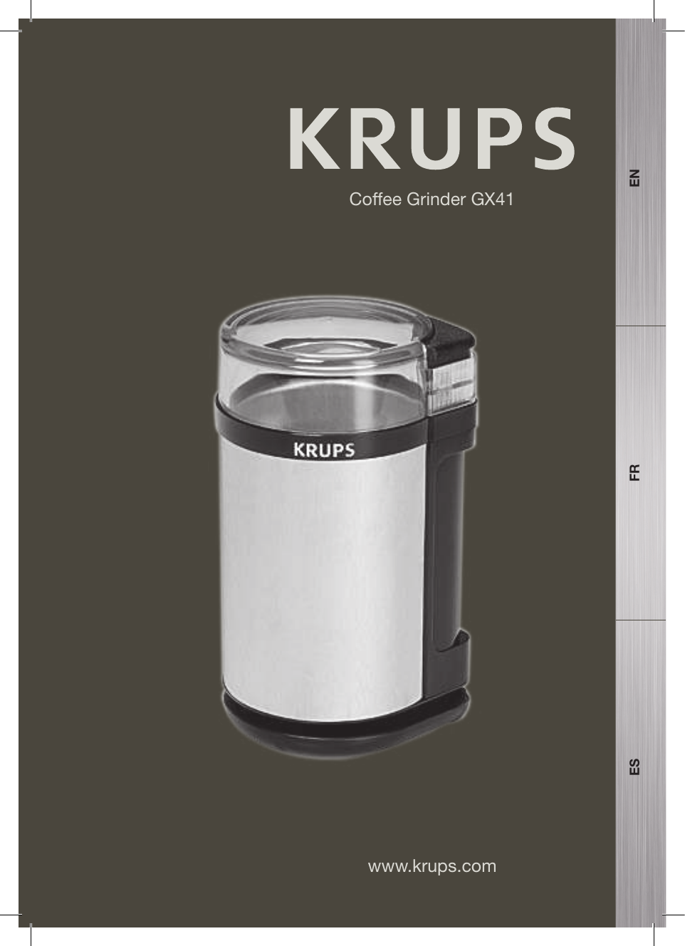 Krups GX410011 COFFEE GRINDER User Manual | Manualzz