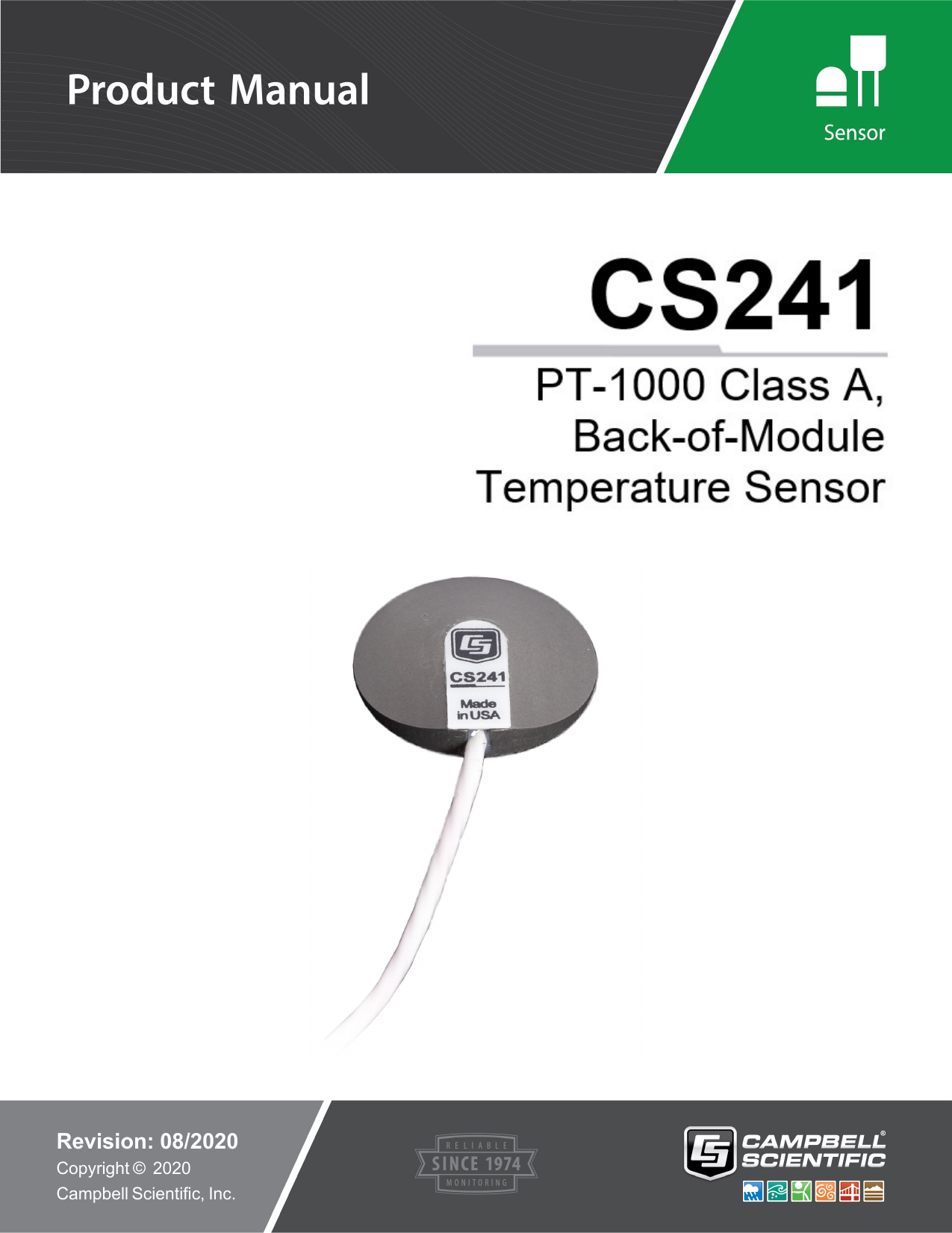 CS250DM: Pt-1000 Class A, Precision Air Temperature Sensor with