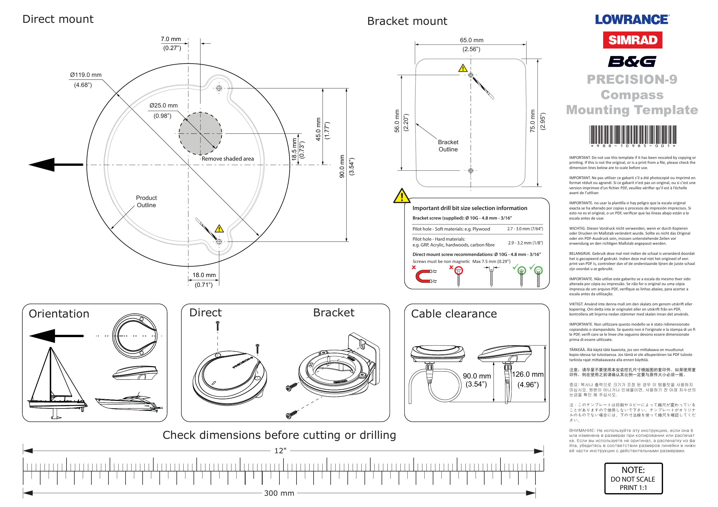 Lowrance Precision 9 Pass User Manual Manualzz