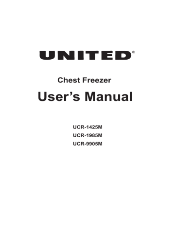 United UCR-9905M CHEST FREEZER WHITE Instructions | Manualzz