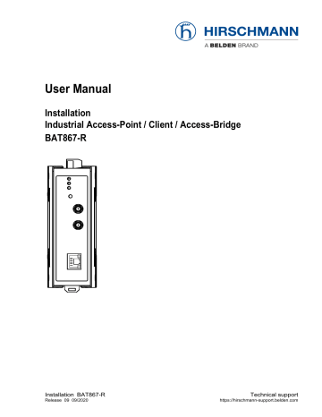 Hirschmann BAT867-R User Manual | Manualzz