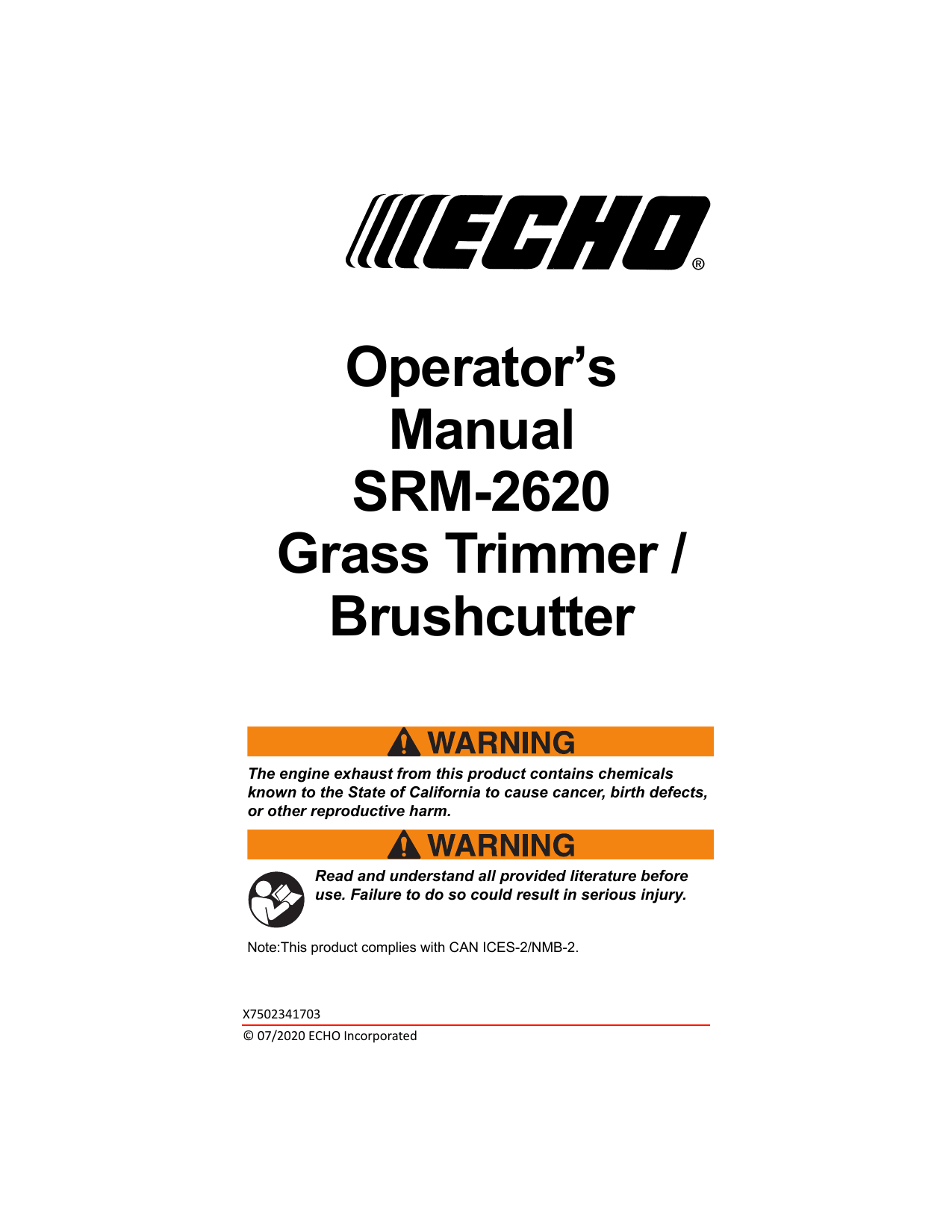 Echo Srm 230 Manual