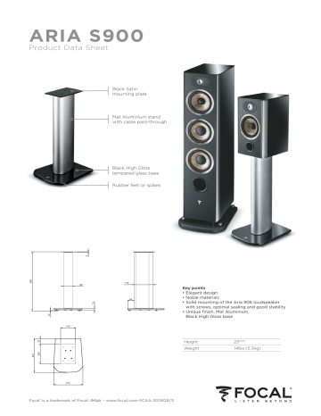 FOCAL ARIA S900 STAND (Focal Aria 948 Floor Standing FOCAL ARIA S900 STAND (Focal Aria 948 Floor Standing