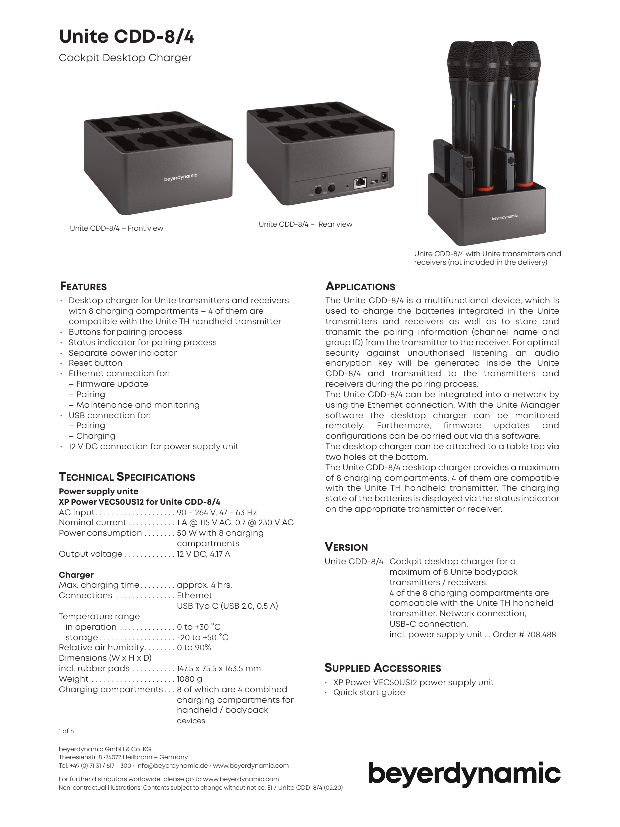 Beyerdynamic Unite Cdd 8 4 Specification Manualzz