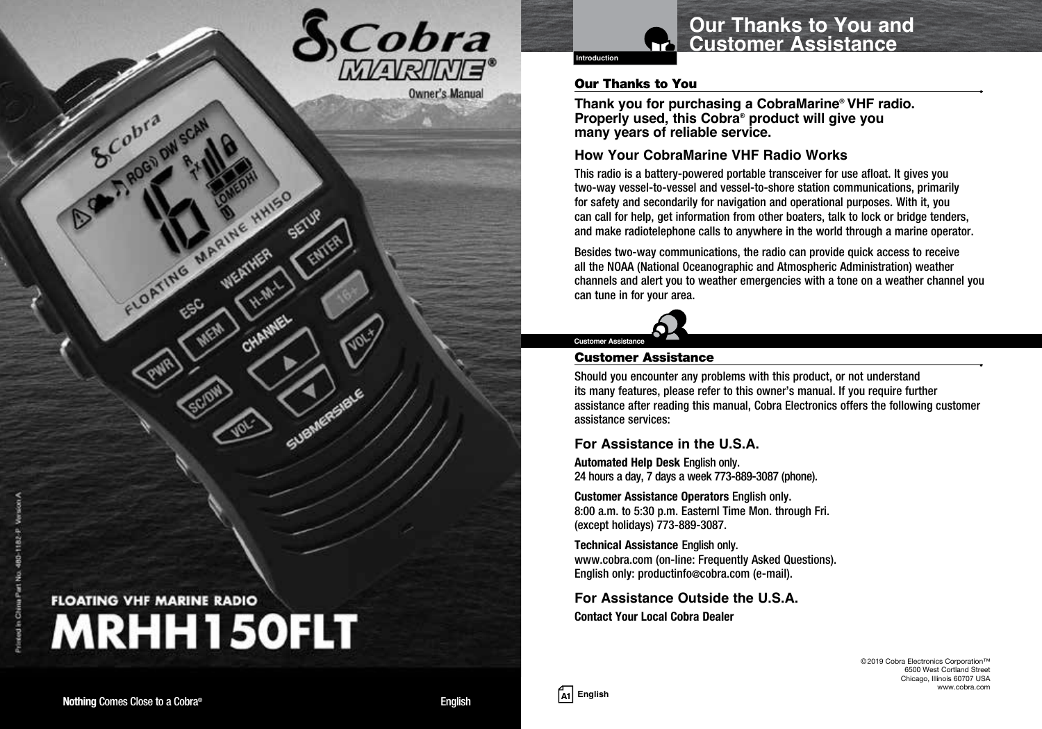Cobra MR HH150 FLT Owner's manual | Manualzz