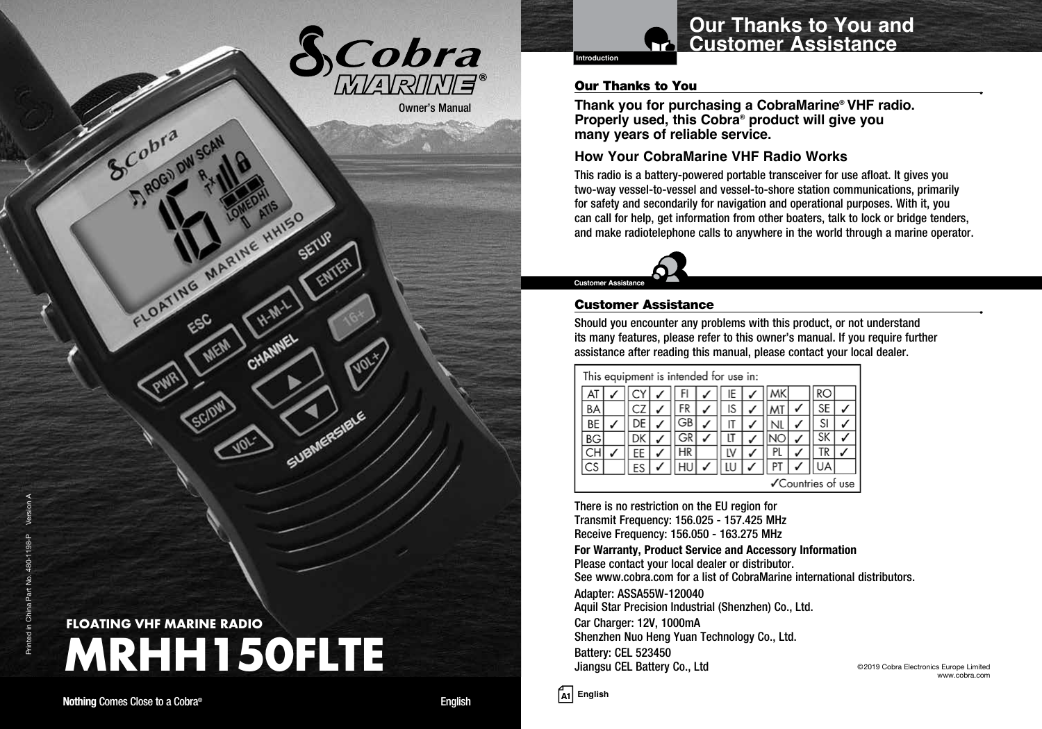 Cobra MR HH150 FLT Owner's manual Manualzz