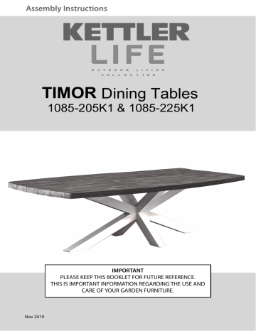 Kettler 1085 205k1 90 X40 Timor Dining Table Owner Manual Manualzz Kettler 1085 205k1 90 X40 Timor Dining, Kettler Outdoor Furniture Virginia Beach