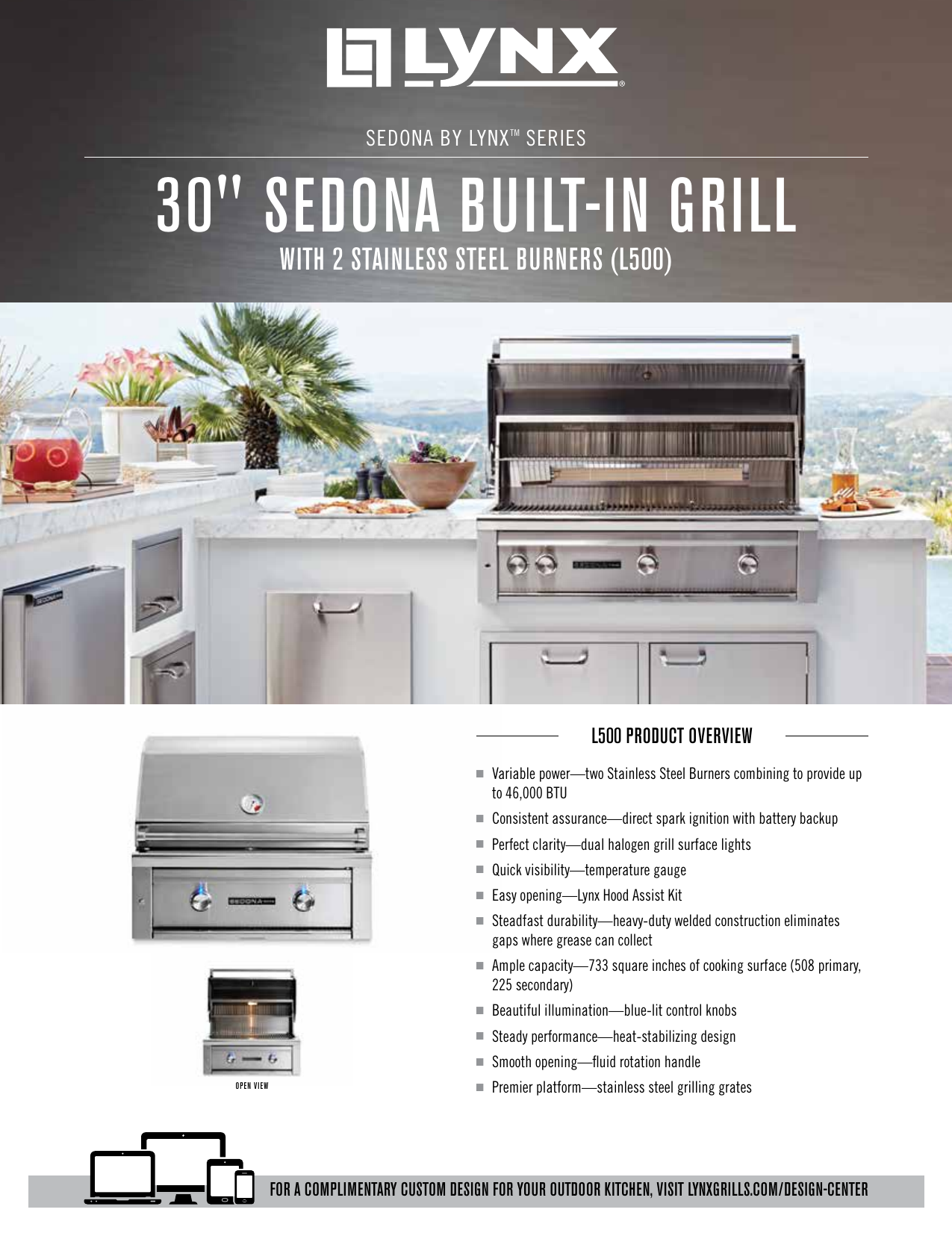 Lynx 30" Sedona Built-in User manual | Manualzz