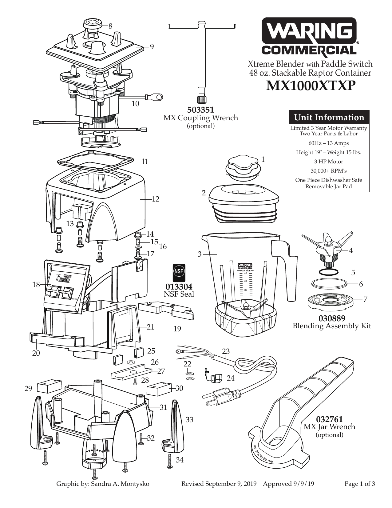 Waring MX1000XTXP User manual Manualzz