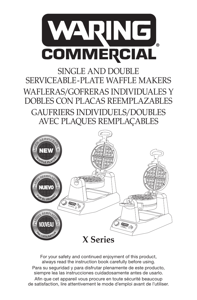 Waring WMB400X Mini Belgian Waffle Maker Instruction Manual Manualzz