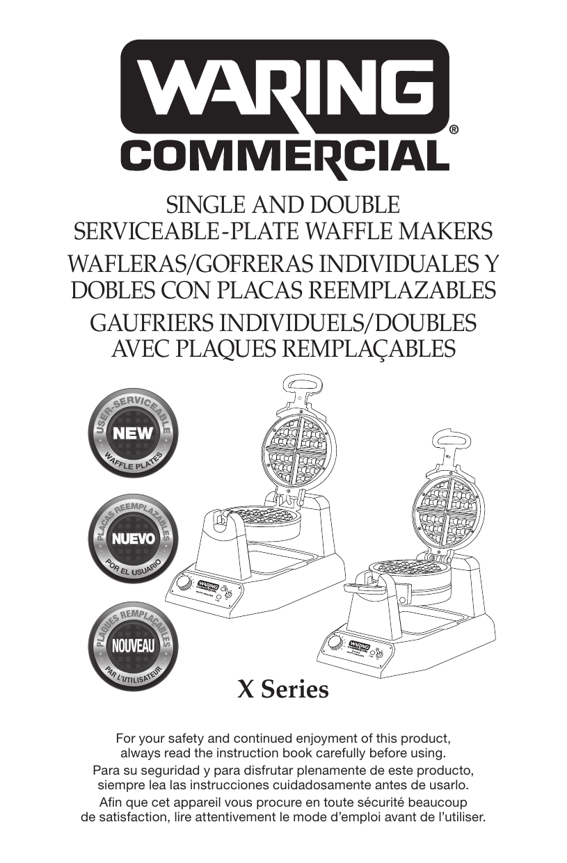 Waring WW180X Single Belgian Waffle Maker Instruction Manual Manualzz