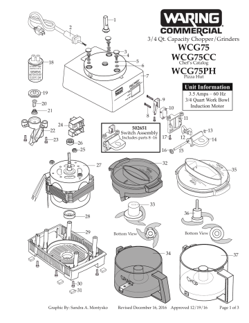 Waring WCG75 Chopper/Grinder