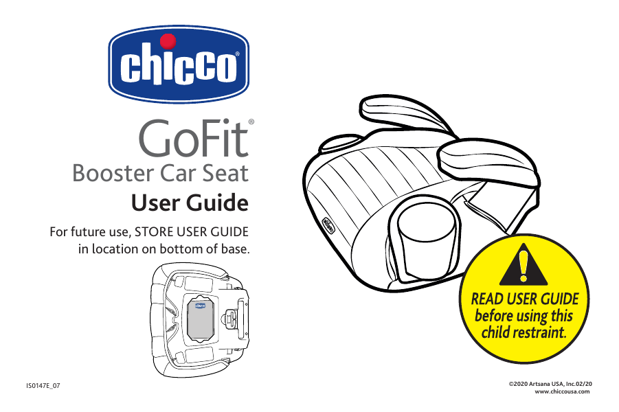 Chicco GoFit® Booster Car Seat Product Manual | Manualzz