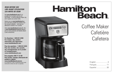 Hamilton Beach 46200 Mode d'emploi | Manualzz