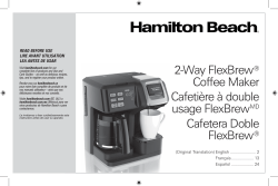 Hamilton Beach 49954 - Manual, User 