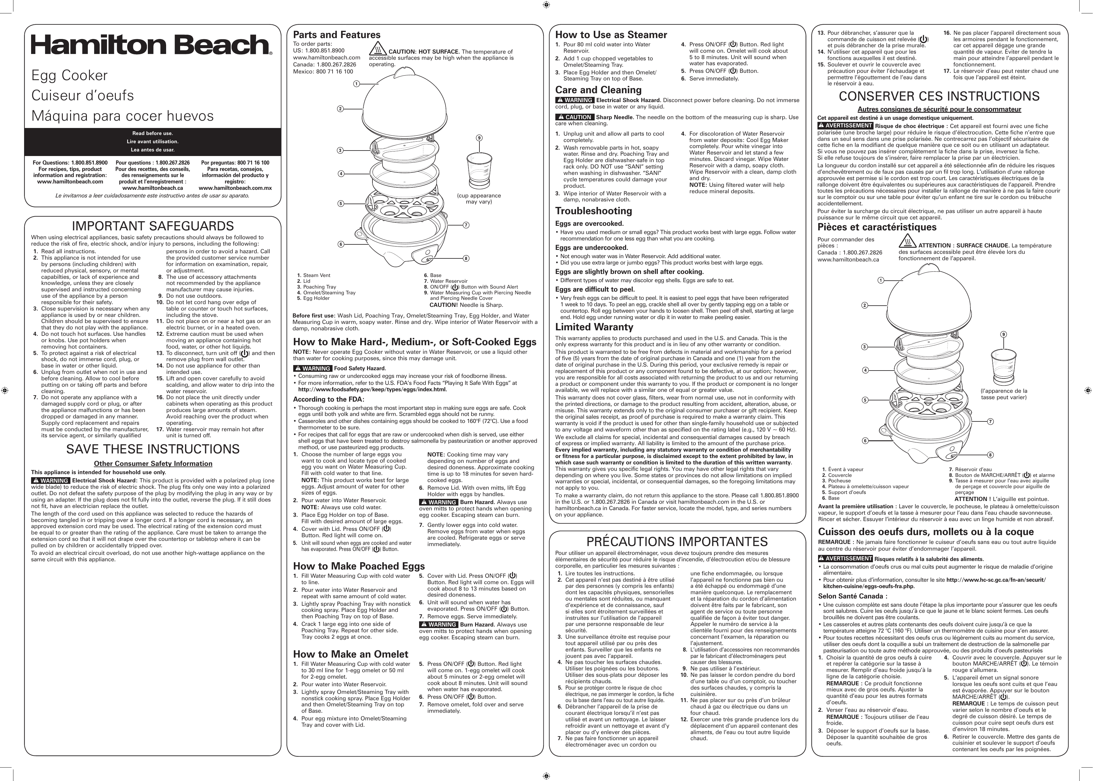 Hamilton Beach 25504, 25507 User guide Manualzz