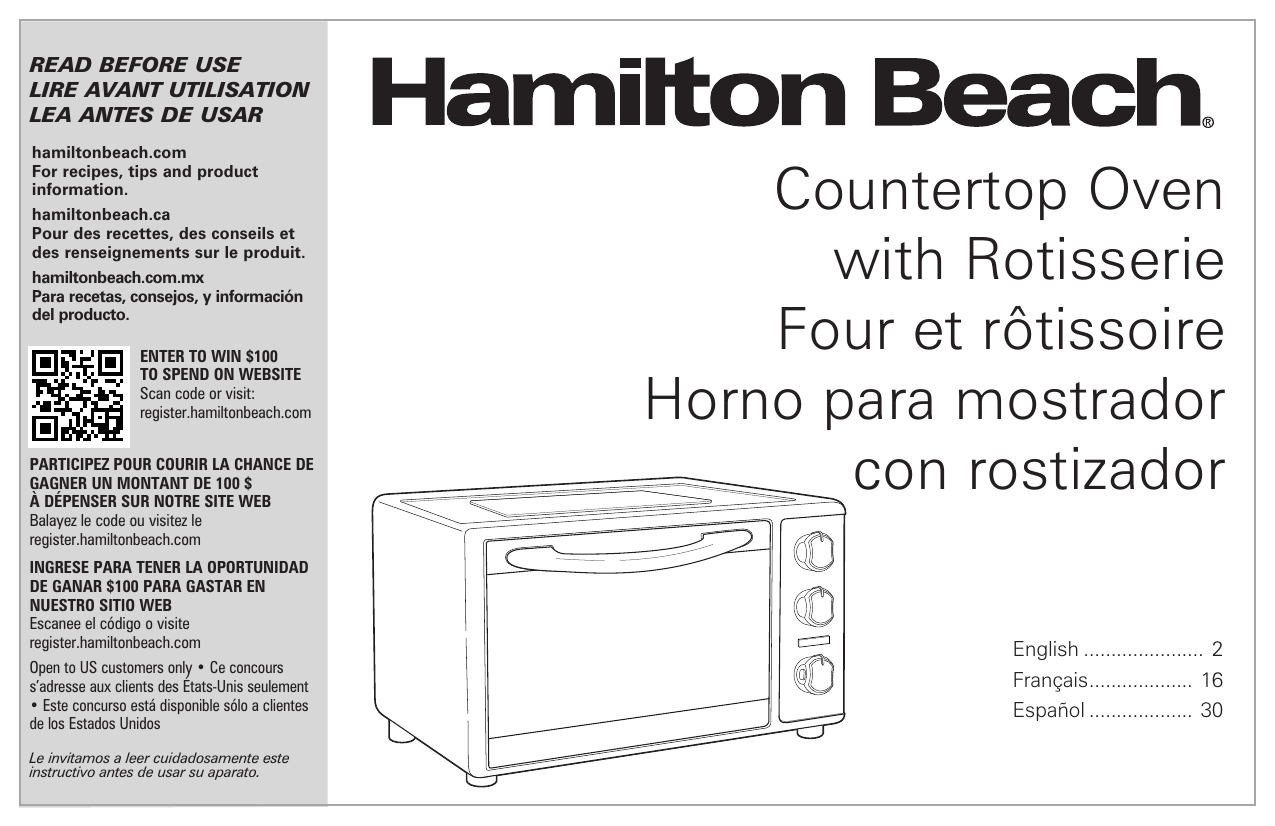 Hamilton Beach 31108, 31101D User guide Manualzz
